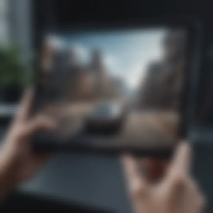 Close-up of high-performance gaming tablet display