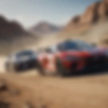 Competitive racing showdown in an online browser multiplayer game