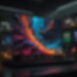 An OLED display showcasing vibrant colors and deep contrasts.