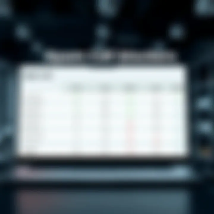 Comparison chart of different spam call blockers with performance metrics