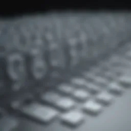 Conceptual illustration of digital communication with fake numbers