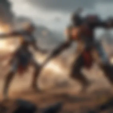 Captivating Battle Sequences in Mobile Games A captivating battle sequence with stunning graphics and strategic gameplay.
