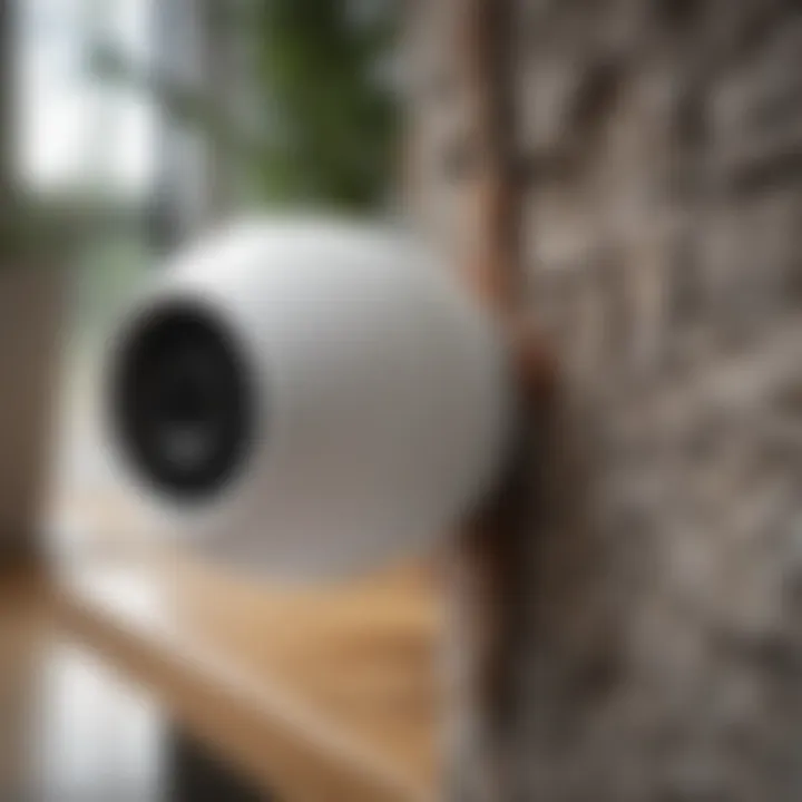 A detailed view of Nest Camera showcasing its sleek design and features