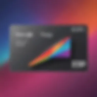 A close-up view of a Google Play gift card with a vibrant background