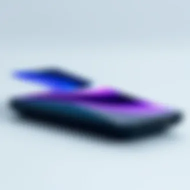 Modern Aesthetics of the New Galaxy Device Sleek design of the latest Samsung Galaxy model showcasing modern aesthetics