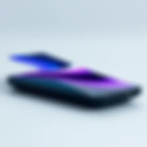 Modern Aesthetics of the New Galaxy Device Sleek design of the latest Samsung Galaxy model showcasing modern aesthetics