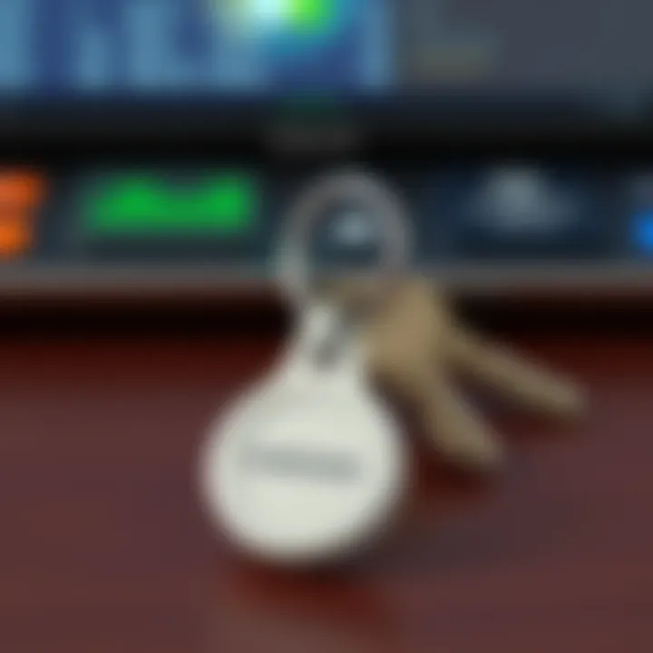 Keychain featuring Samsung Smart Tag