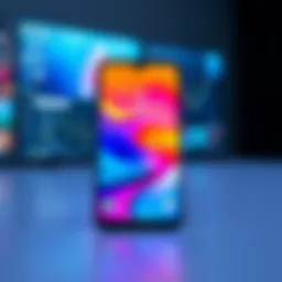 Vast display of a modern Android smartphone showcasing vibrant colors