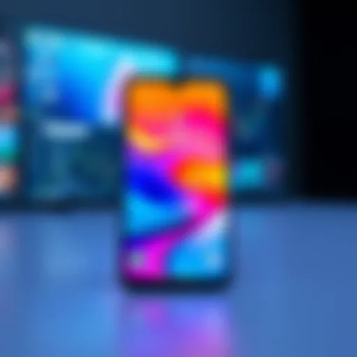 Vast display of a modern Android smartphone showcasing vibrant colors