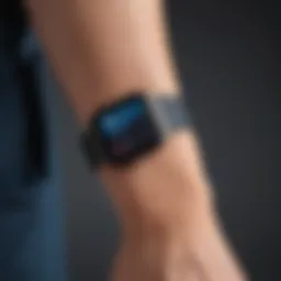 Sleek design of a modern Bluetooth smartwatch
