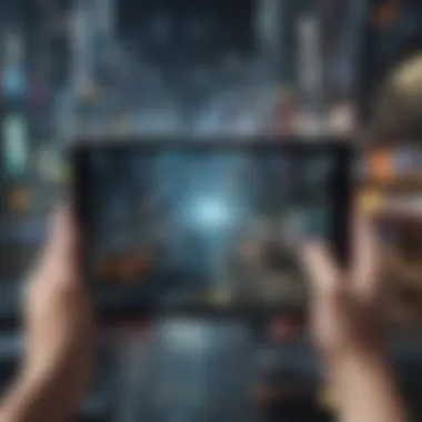 Future of Tablet Gaming A futuristic concept of gaming on tablets with advanced technologies