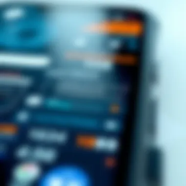 Close-up of innovative smartphone features highlighting advanced specifications