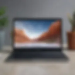 Sleek design of the Samsung Chromebook showcasing its modern aesthetics