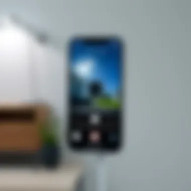 Mobile App Interface for Ring Floodlight Camera Interface of the mobile app controlling the Ring Floodlight Camera