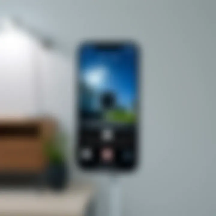 Mobile App Interface for Ring Floodlight Camera Interface of the mobile app controlling the Ring Floodlight Camera