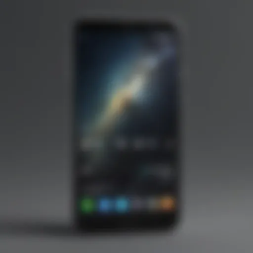 A sleek Samsung smartphone showcasing its vibrant display and advanced camera features