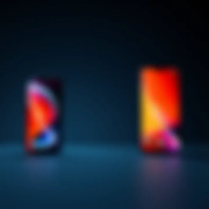 Size Comparison of Smartphones Comparison of small and large smartphones side by side