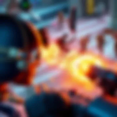 Thrilling Action Game Moments An action-packed gameplay scene featuring dynamic characters and thrilling challenges.