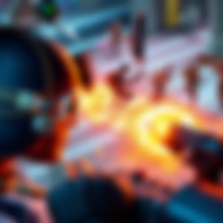 Thrilling Action Game Moments An action-packed gameplay scene featuring dynamic characters and thrilling challenges.