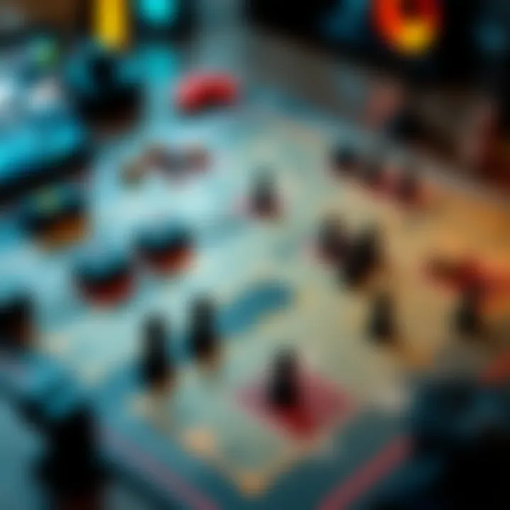 Strategic Thinking in Offline Games A strategic board game layout that highlights tactical decision-making and planning.