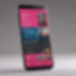 Modern smartphone showcasing T-Mobile Unlimited Basic Plan features