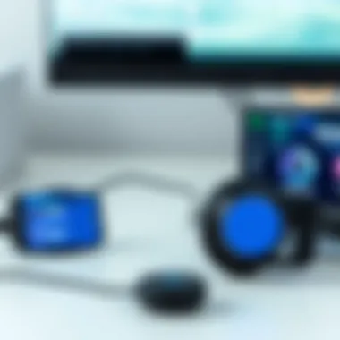 Seamless Connectivity of Wireless Headphones Wireless connectivity options displayed on devices