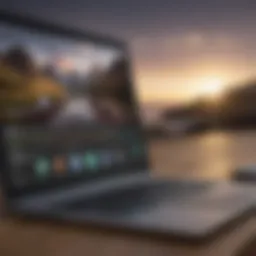 A sleek interface of a video editing software on a Chromebook