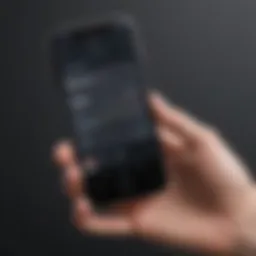 User interacting with a voice recorder app interface