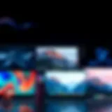 Artistic representation of various wallpaper designs