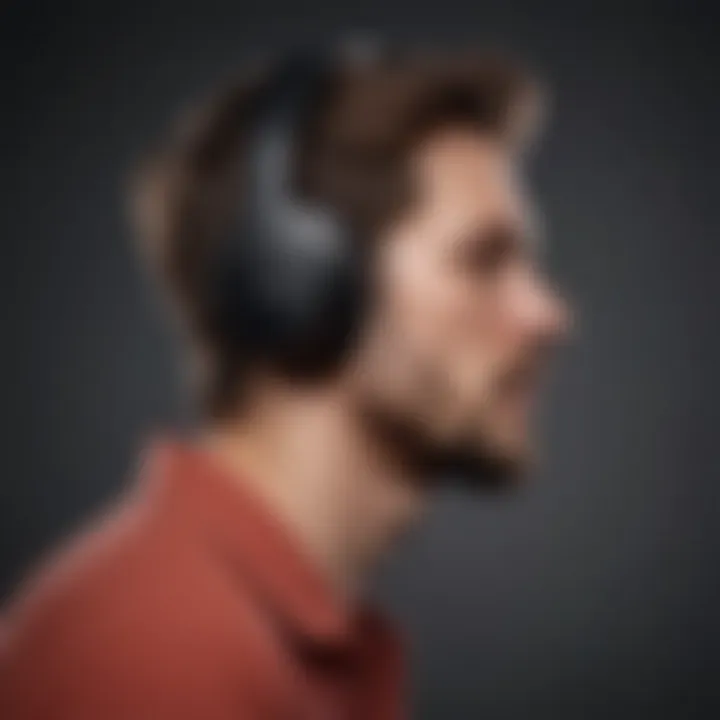 User enjoying a seamless audio experience with wireless headphones