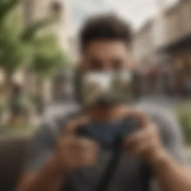 Gaming Anytime, Anywhere with Xbox Game Pass A gamer enjoying Xbox Game Pass on a mobile device outdoors