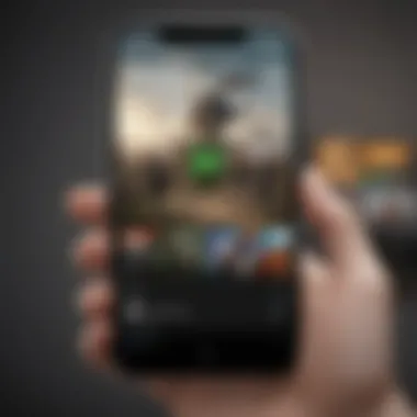 The Xbox Game Pass Experience on Mobile A smartphone displaying Xbox Game Pass interface