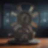 Film reel on a vintage projector
