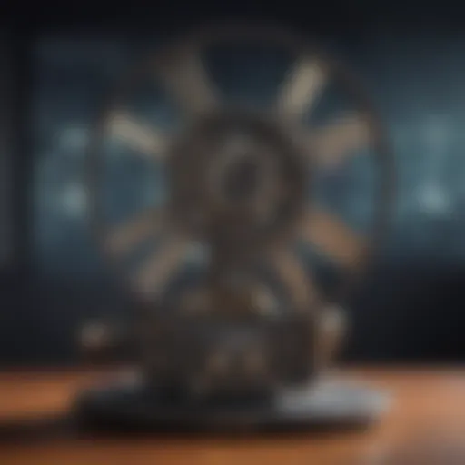 Film reel on a vintage projector