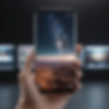 Display Dimensions and Quality in Galaxy Models Visual representation of display capabilities in Galaxy phones