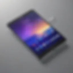 Illustration of the Galaxy Tab A showcasing its sleek design