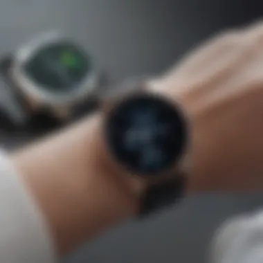 User engaging with Galaxy Watch health monitoring features