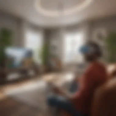 Immersive Virtual Environments in Google Daydream Immersive experience of the Google Daydream VR app showcasing a virtual environment