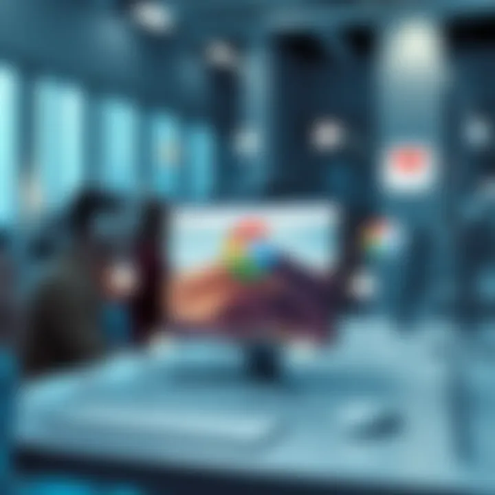 Illustration of Google Lens integration with other Google services