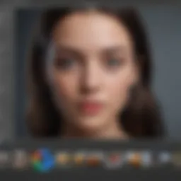 Interface of Google Photoshop Editor showcasing its tools