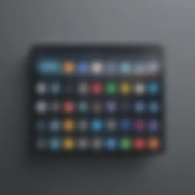 Aesthetic Homescreen Layout A visually appealing homescreen with customized icons showcasing various applications.