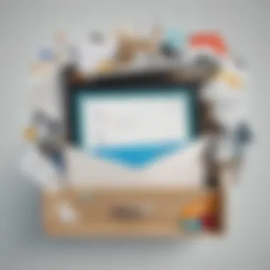 Cluttered vs Clean Inbox Illustration of a cluttered inbox versus a clean inbox.
