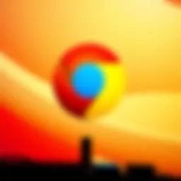 Google Chrome logo on a desktop screen