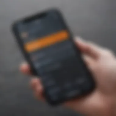 Exploring Recovery Options on Your Smartphone Smartphone displaying message recovery options