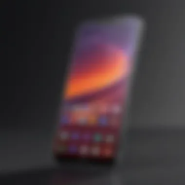 Sleek and Sophisticated Smartphone Design Latest smartphone showcasing sleek design and vibrant display