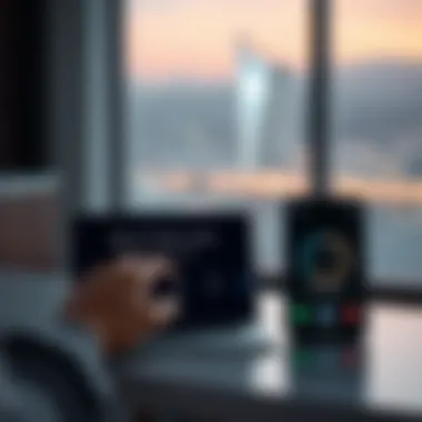 Illustration of digital well-being features on Samsung