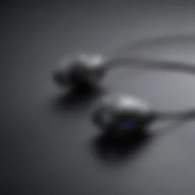 Innovative Connectivity Design Innovative wireless earbuds with connecting wire