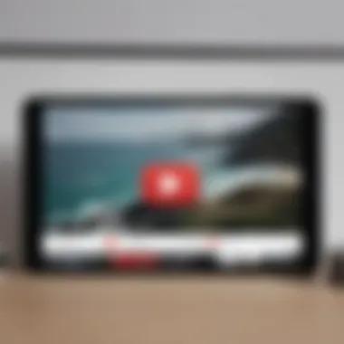 Accessing YouTube from the Home Screen YouTube app icon on a mobile home screen