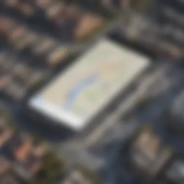 Visual Representation of Apple Maps on Android Apple Maps interface on an Android device