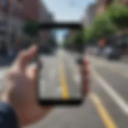 Visual representation of locating a smartphone using Google tools